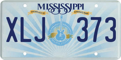 MS license plate XLJ373