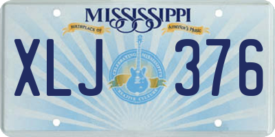MS license plate XLJ376