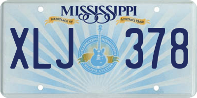 MS license plate XLJ378