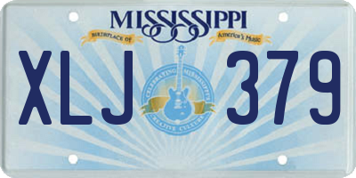 MS license plate XLJ379