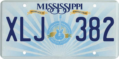 MS license plate XLJ382