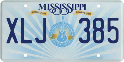 MS license plate XLJ385