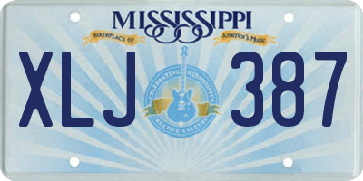 MS license plate XLJ387