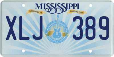 MS license plate XLJ389