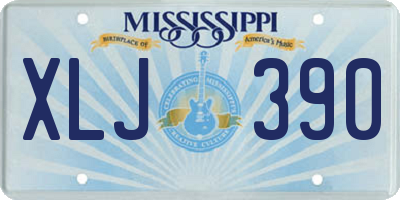 MS license plate XLJ390