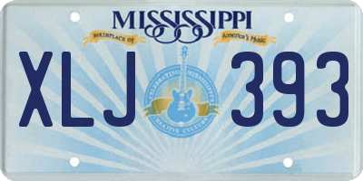 MS license plate XLJ393
