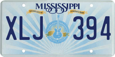 MS license plate XLJ394