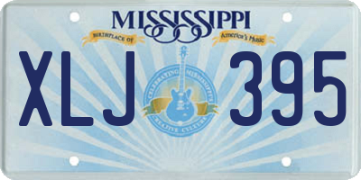 MS license plate XLJ395