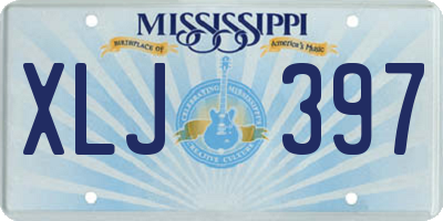MS license plate XLJ397