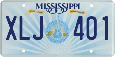 MS license plate XLJ401