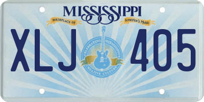 MS license plate XLJ405