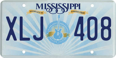 MS license plate XLJ408