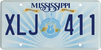 MS license plate XLJ411