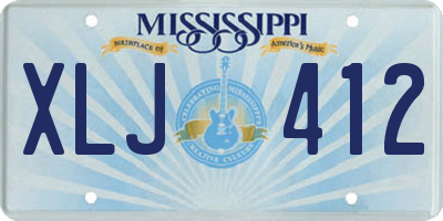 MS license plate XLJ412