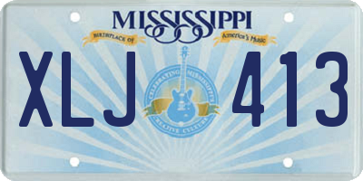 MS license plate XLJ413