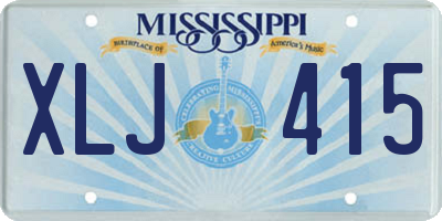 MS license plate XLJ415