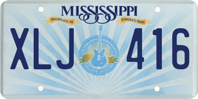 MS license plate XLJ416