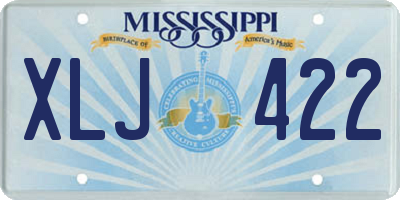 MS license plate XLJ422