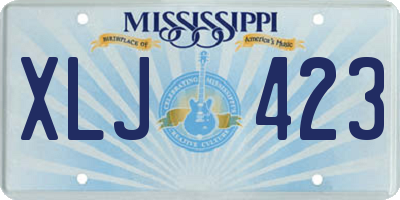 MS license plate XLJ423