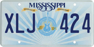 MS license plate XLJ424