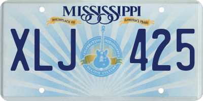 MS license plate XLJ425