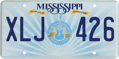 MS license plate XLJ426