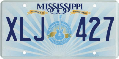 MS license plate XLJ427