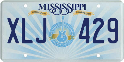 MS license plate XLJ429