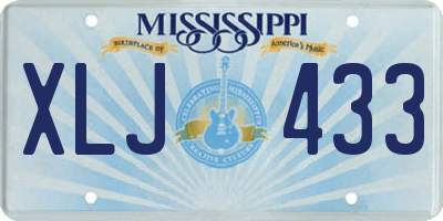 MS license plate XLJ433