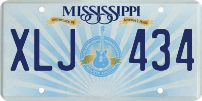 MS license plate XLJ434