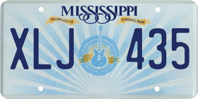 MS license plate XLJ435