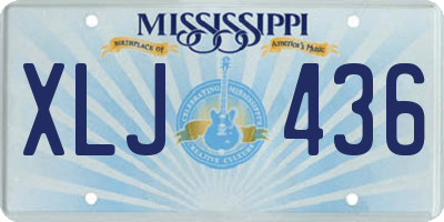 MS license plate XLJ436