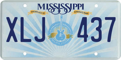 MS license plate XLJ437