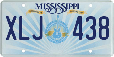 MS license plate XLJ438
