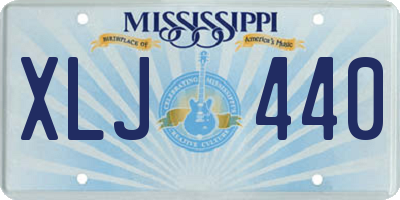 MS license plate XLJ440