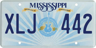 MS license plate XLJ442