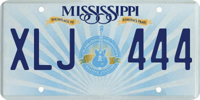 MS license plate XLJ444