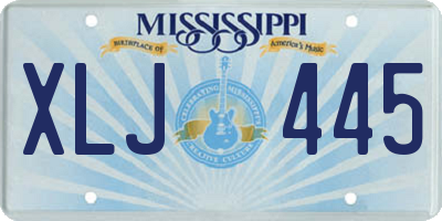 MS license plate XLJ445