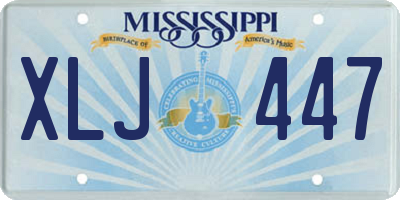 MS license plate XLJ447