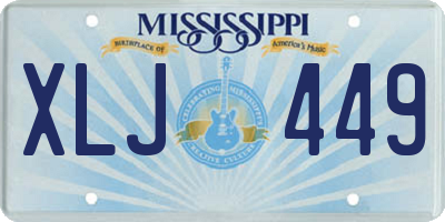 MS license plate XLJ449
