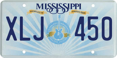 MS license plate XLJ450