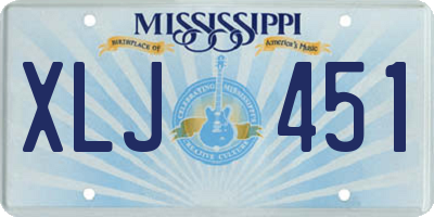 MS license plate XLJ451