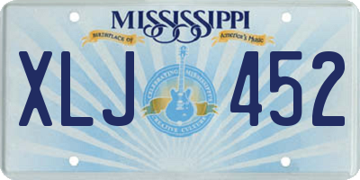 MS license plate XLJ452