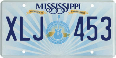 MS license plate XLJ453