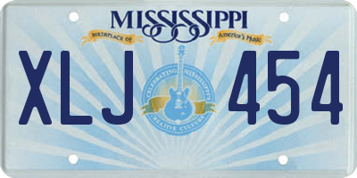 MS license plate XLJ454