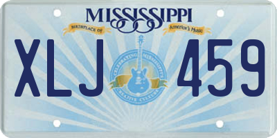 MS license plate XLJ459
