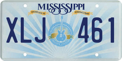 MS license plate XLJ461