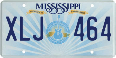MS license plate XLJ464