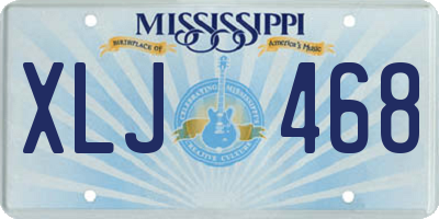 MS license plate XLJ468