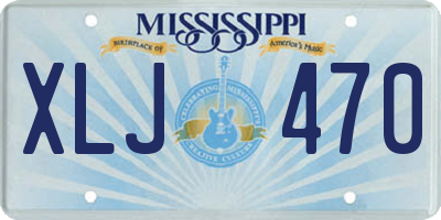 MS license plate XLJ470
